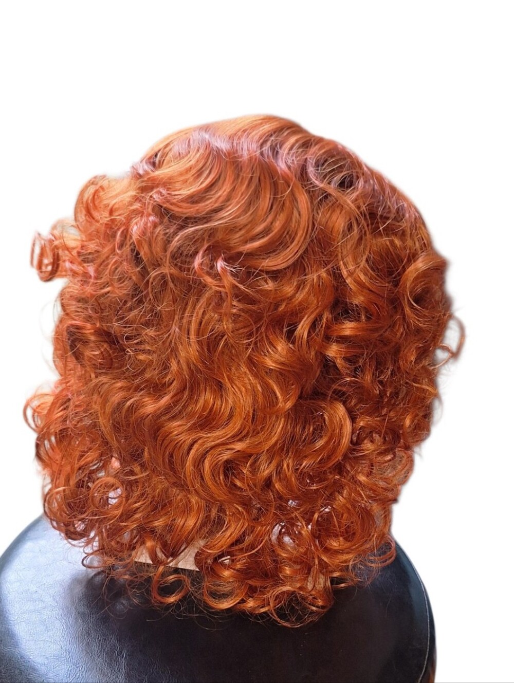 PEG BUNDY Wig for Cosplay or Costuming Bangs Curly Orange Bouffant Beehive
